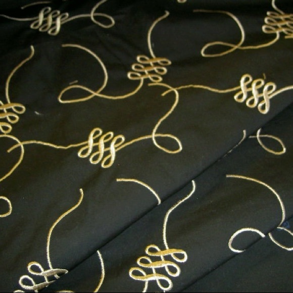 Duralee Savoy 73009 Color 12 Black Fabric - Picture 5 of 14